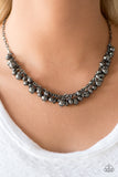 Paparazzi "Belle Of The Ball" Black Gunmetal Bead Necklace & Earring Set Paparazzi Jewelry