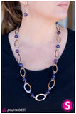 Paparazzi "Leisurely Luminous - Blue" necklace Paparazzi Jewelry