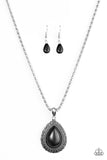 Paparazzi "Deep Creek" Black Necklace & Earring Set Paparazzi Jewelry