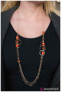 Paparazzi "Orange Crush" Orange Necklace & Earring Set Paparazzi Jewelry