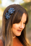 Paparazzi "Glowing Groves" Blue Hair Clip Paparazzi Jewelry