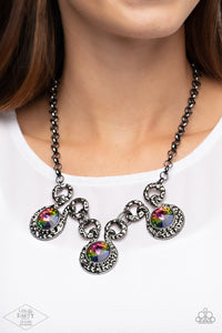 Paparazzi "Hypnotized" Multi Exclusive Necklace & Earring Set Paparazzi Jewelry