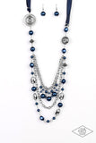 Paparazzi "All The Trimmings" Blue Necklace & Earring Set Paparazzi Jewelry