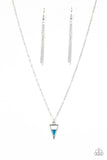 Paparazzi "Girl With Edge" Blue Necklace & Earring Set Paparazzi Jewelry