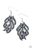 Paparazzi "Fan The Flames" Blue Earrings Paparazzi Jewelry