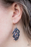 Paparazzi "Fan The Flames" Blue Earrings Paparazzi Jewelry