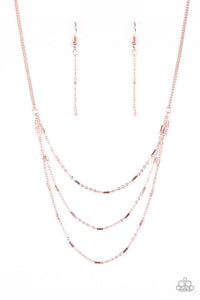 Paparazzi "Modestly Metro" Copper Necklace & Earring Set Paparazzi Jewelry