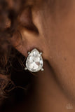 Paparazzi "Live Love LUXE" White Post Earrings Paparazzi Jewelry