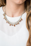 Paparazzi "Twinkling Treasure Trove" Brown Necklace & Earring Set Paparazzi Jewelry