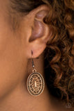 Paparazzi VINTAGE VAULT "Ancient Wonders" Copper Earrings Paparazzi Jewelry