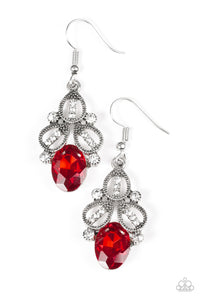 Paparazzi "A CROWN Pleaser" Red Earrings Paparazzi Jewelry