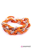 Paparazzi "Leather Permitting - Orange" bracelet Paparazzi Jewelry