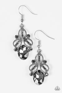 Paparazzi "A CROWN Pleaser" Silver Earrings Paparazzi Jewelry