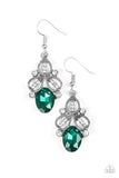 Paparazzi "A CROWN Pleaser" Green Earrings Paparazzi Jewelry