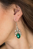 Paparazzi "A CROWN Pleaser" Green Earrings Paparazzi Jewelry