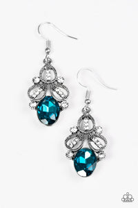 Paparazzi "A CROWN Pleaser" Blue Earrings Paparazzi Jewelry