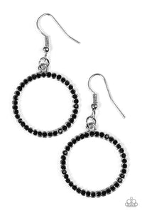 Paparazzi "Champagne Chic" Black Earrings Paparazzi Jewelry