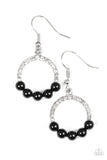 Paparazzi VINTAGE VAULT "All Time GLOW" Black Earrings Paparazzi Jewelry