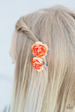 Paparazzi "Rose Garden Glam" Orange Hair Clip Paparazzi Jewelry