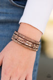 Paparazzi "Rhinestone Rock Star" Copper Wrap Bracelet Paparazzi Jewelry