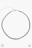 Paparazzi "Serpentine Shimmer" Silver Choker Necklace & Earring Set Paparazzi Jewelry