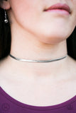 Paparazzi "Serpentine Shimmer" Silver Choker Necklace & Earring Set Paparazzi Jewelry