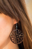 Paparazzi "You, Me, and The Sea" Brown Wooden Disc Earrings Paparazzi Jewelry