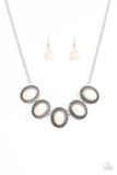 Paparazzi "Bet The Ranch" White Necklace & Earring Set Paparazzi Jewelry