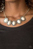 Paparazzi "Bet The Ranch" White Necklace & Earring Set Paparazzi Jewelry