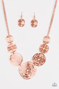 Paparazzi "Cave Vogue" Copper Necklace & Earring Set Paparazzi Jewelry