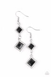 Paparazzi "Timelessly Times Square" Black Earrings Paparazzi Jewelry