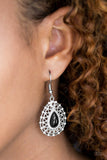 Paparazzi "Court Chic" Black Earrings Paparazzi Jewelry