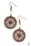 Paparazzi "Wildflower Way" Copper Earrings Paparazzi Jewelry