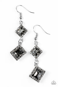 Paparazzi "Timelessly Times Square" Silver Earrings Paparazzi Jewelry