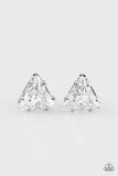 Paparazzi "Prismatic Shine" White Post Earrings Paparazzi Jewelry