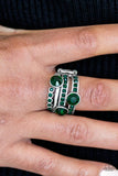 Paparazzi "Hollywood Glamour" Green Ring Paparazzi Jewelry