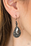 Paparazzi "Reel In The Glitter" Black Earrings Paparazzi Jewelry