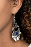 Paparazzi "Keep It Wild" Blue Earrings Paparazzi Jewelry