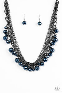 Paparazzi "Shipwrecked Shimmer" Blue Necklace & Earring Set Paparazzi Jewelry