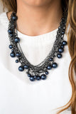 Paparazzi "Shipwrecked Shimmer" Blue Necklace & Earring Set Paparazzi Jewelry
