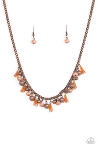 Paparazzi VINTAGE VAULT "Twinkling Treasure Trove" Copper Necklace & Earring Set Paparazzi Jewelry