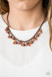 Paparazzi VINTAGE VAULT "Twinkling Treasure Trove" Copper Necklace & Earring Set Paparazzi Jewelry