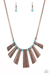 Paparazzi "Sassy Stonehenge" Copper Necklace & Earring Set Paparazzi Jewelry
