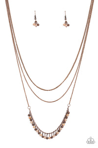 Paparazzi "Twinkly Troves" Copper Necklace & Earring Set Paparazzi Jewelry