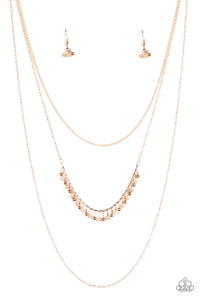 Paparazzi "Twinkly Troves" Rose Gold Necklace & Earring Set Paparazzi Jewelry