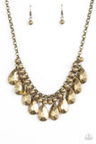 Paparazzi "La DIVA Loca" Brass Necklace & Earring Set Paparazzi Jewelry