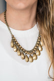 Paparazzi "La DIVA Loca" Brass Necklace & Earring Set Paparazzi Jewelry