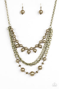 Paparazzi "Urban Riches" Brass Necklace & Earring Set Paparazzi Jewelry