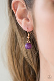 Paparazzi "Stone Magnificence" Purple Stone Pendant Gold Tone Necklace & Earring Set Paparazzi Jewelry