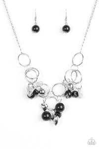 Paparazzi "In A Bind" Black 198XX Necklace & Earring Set Paparazzi Jewelry